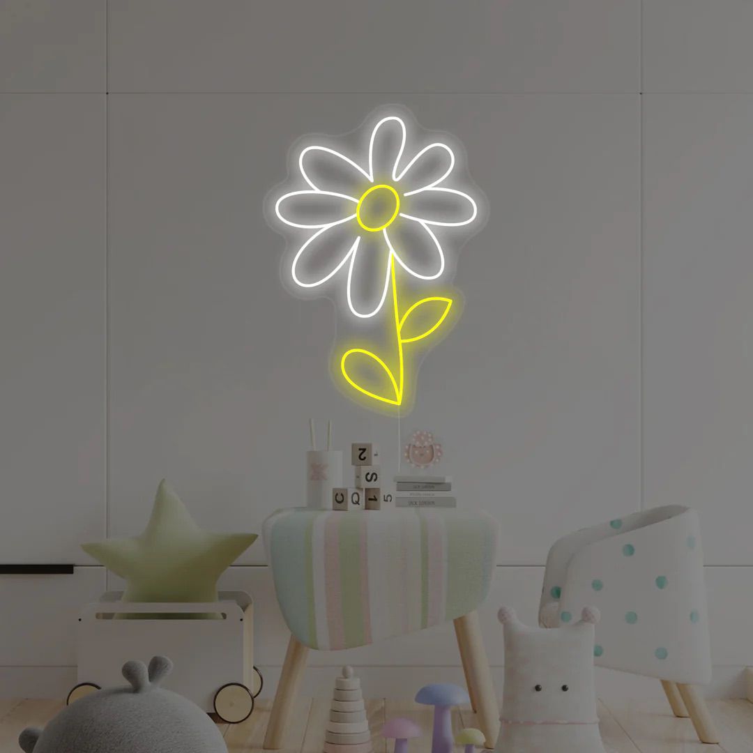 Girasole fiore neon - Skizzografico