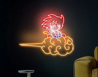 Goku nuvola neon - Skizzografico