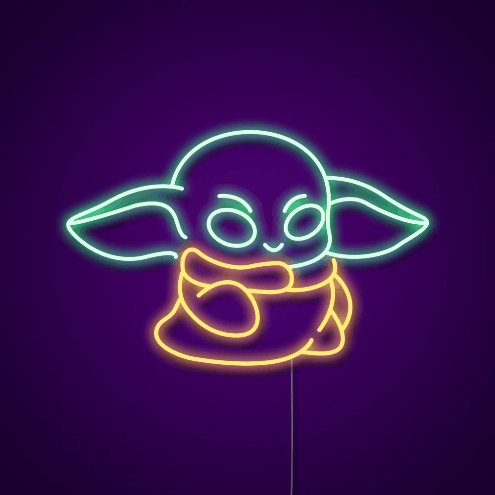 Grogu Neon - Skizzografico