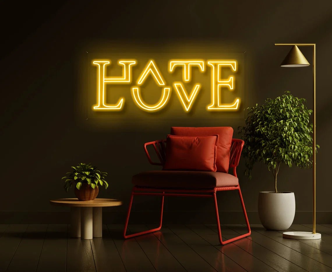 hate love neon - Skizzografico