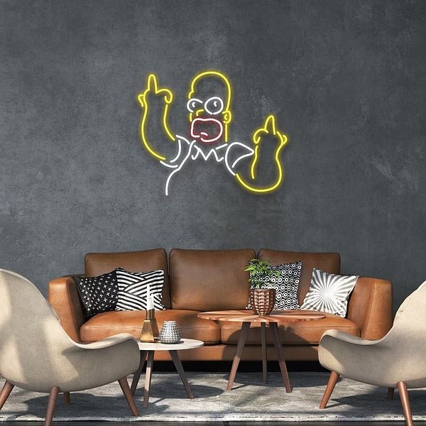 Homer simpson neon - Skizzografico
