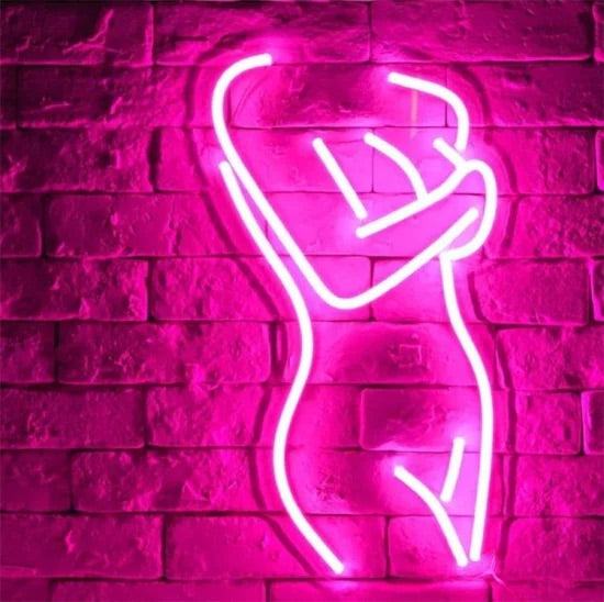 Sagoma donna 2 neon - Skizzografico
