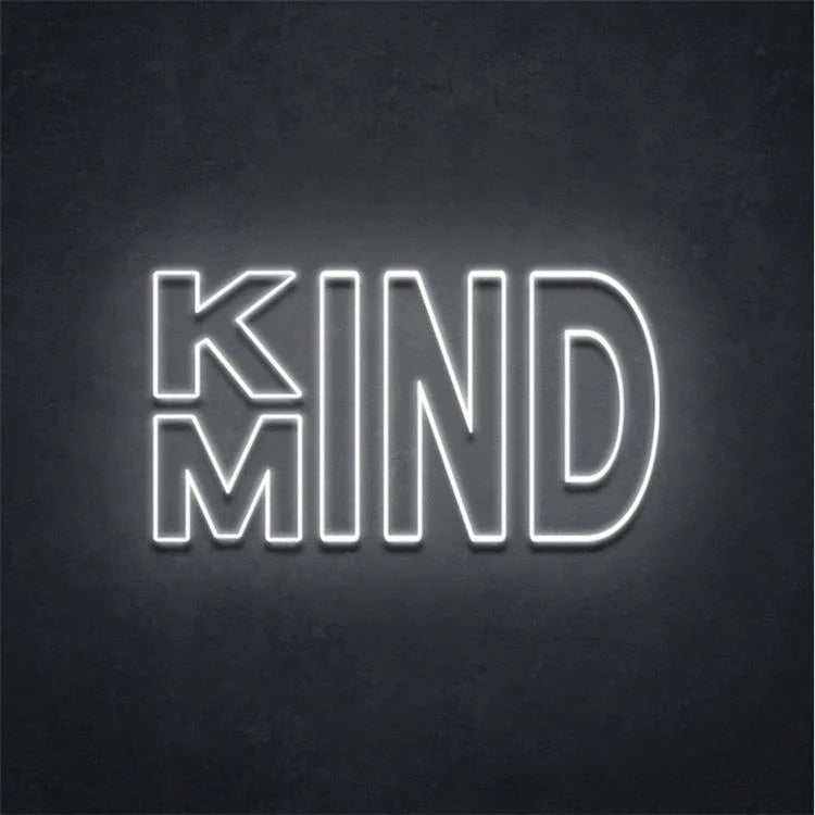 Kind Mind Neon Insegna LED da Parete | Decorazione Luminosa Motivazionale - Skizzografico
