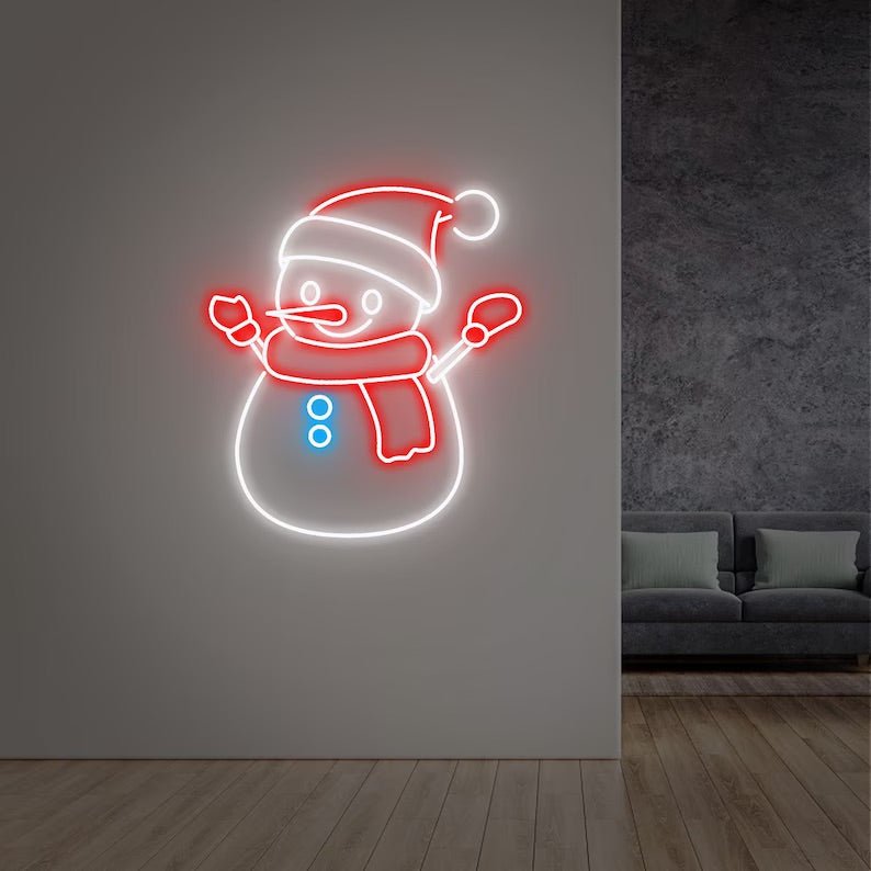 Pupazzo neve neon - Skizzografico
