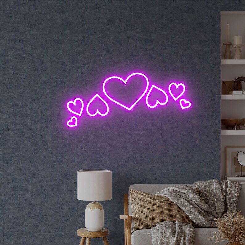 Cuoricini neon - Skizzografico