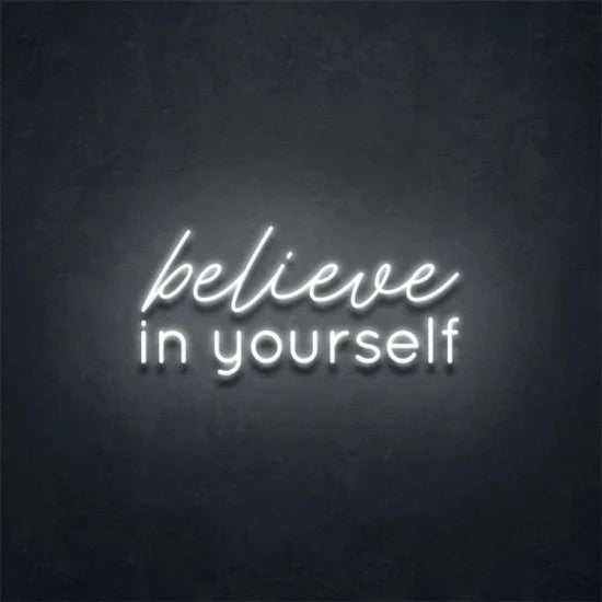 Belive in yourself neon – Enseigne LED murale inspirante pour décoration - Skizzografico