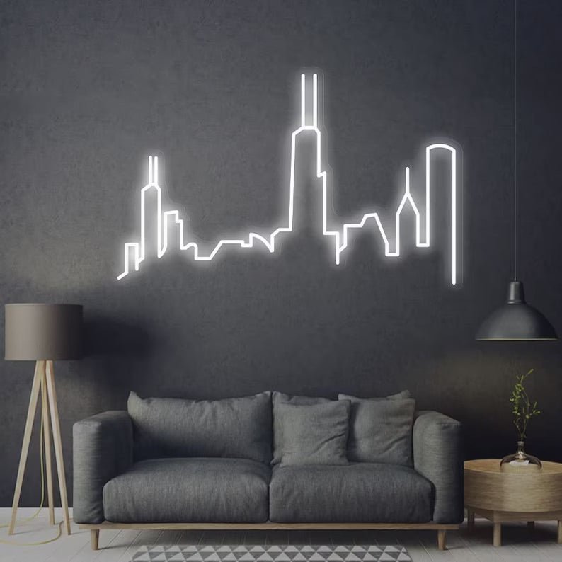 Skyline 3 neon - Skizzografico