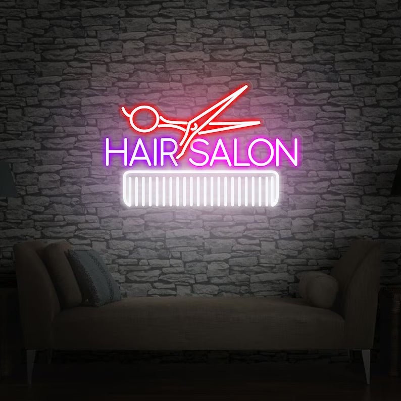 Hair saloon neon - Skizzografico