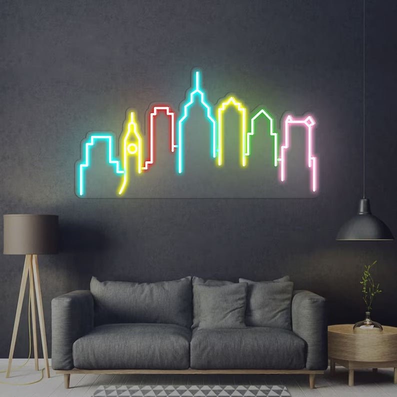 Skyline 4 neon - Skizzografico