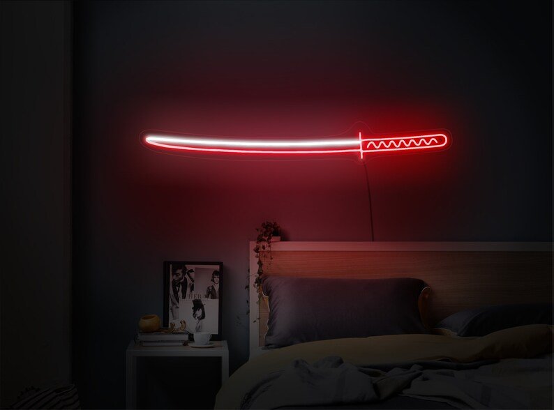 katana neon - Skizzografico