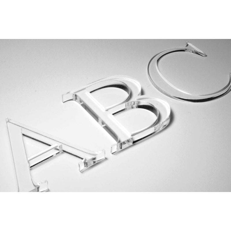 Lettere in plexiglass taglio laser - Skizzografico