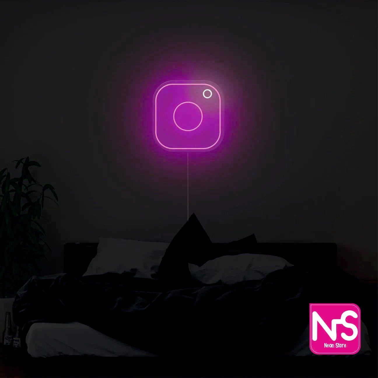 Instagram logo neon - Skizzografico