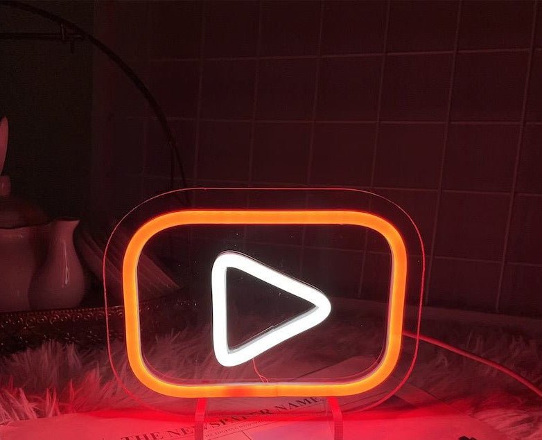 logo youtube neon lampada - Skizzografico