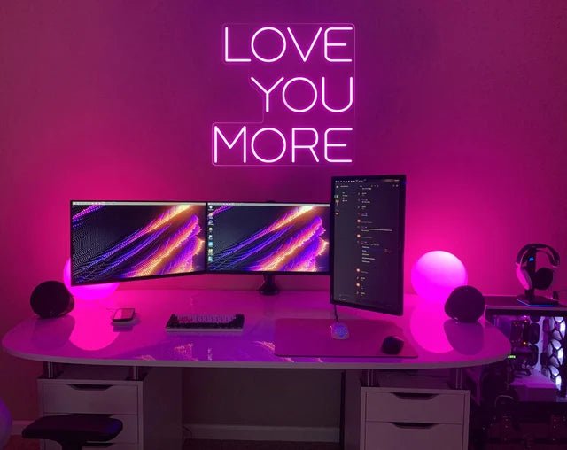 love you more neon - Skizzografico