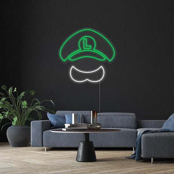 Luigi Super Mario neon - Skizzografico
