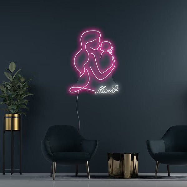 mamma figlio neon - Skizzografico