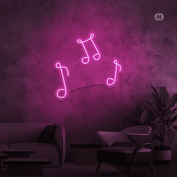 Note musica neon - Skizzografico