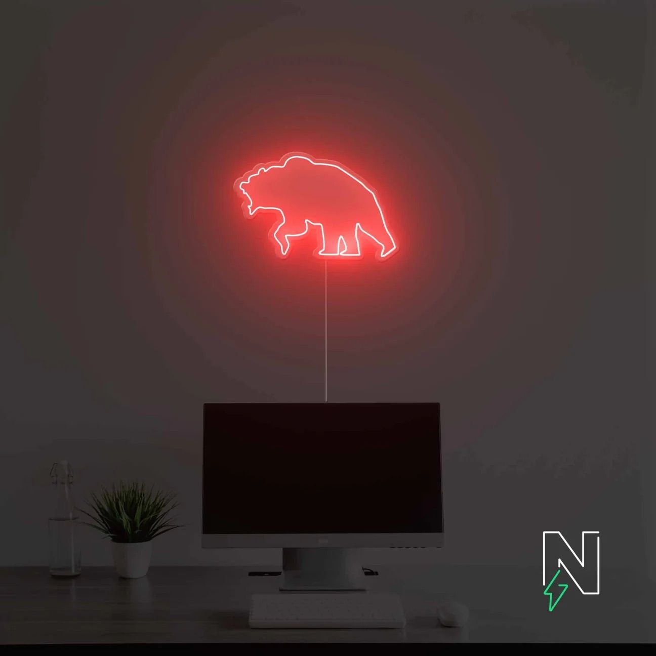 Neon orso - Skizzografico