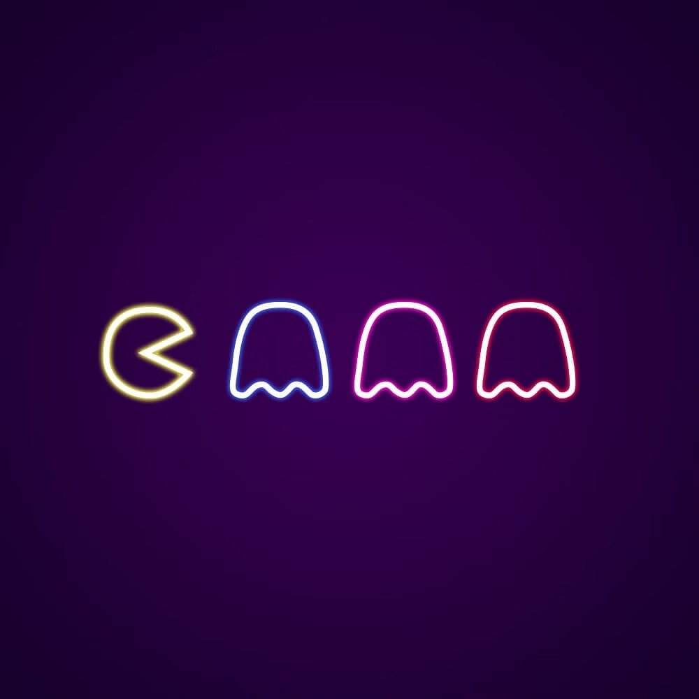 pacman neon - Skizzografico