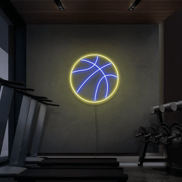 palla basket neon - Skizzografico