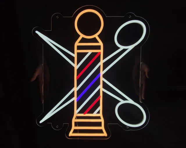Palo barbieri e forbici Neon