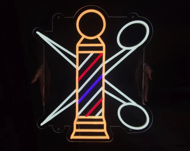 Palo barbieri e forbici Neon - Skizzografico