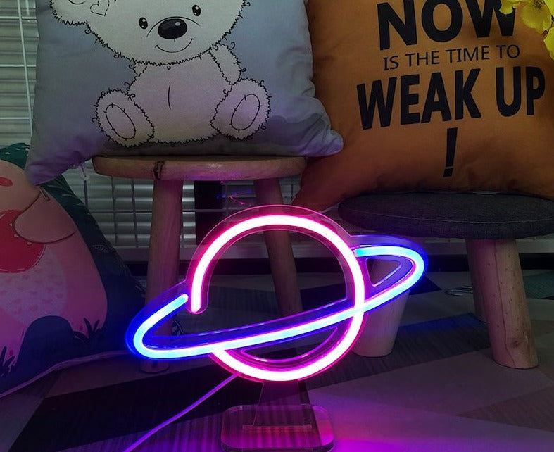 pianeta lampada neon - Skizzografico