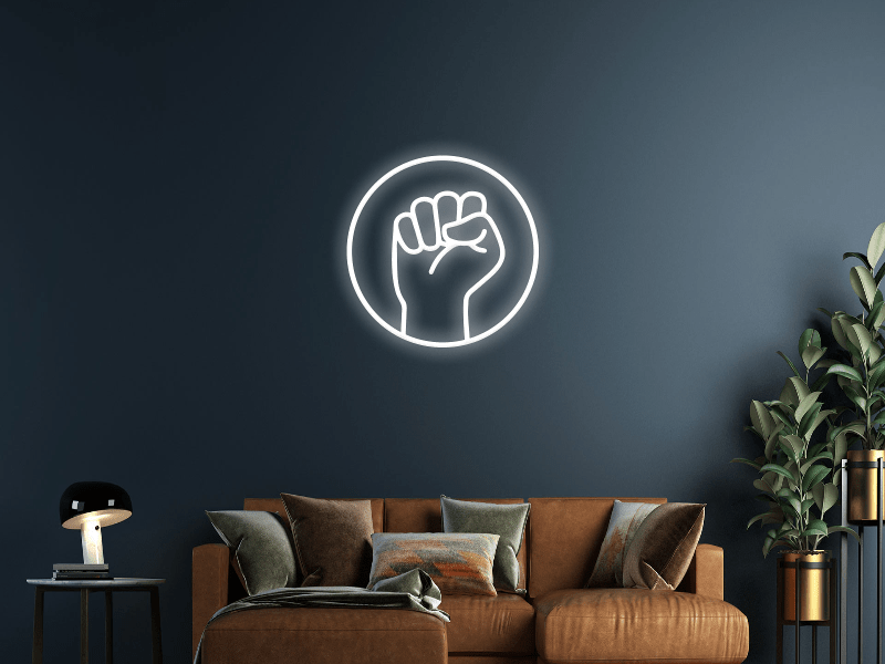 pugno neon - Skizzografico