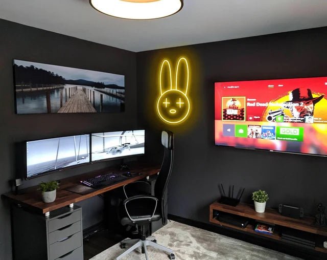 Coniglio rabbit neon - Skizzografico