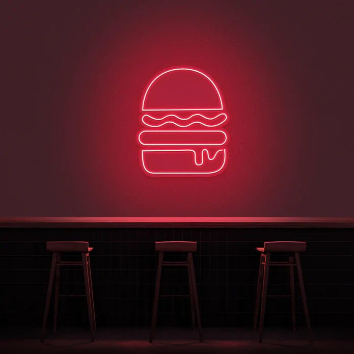 Panino hamburger Neon - Skizzografico