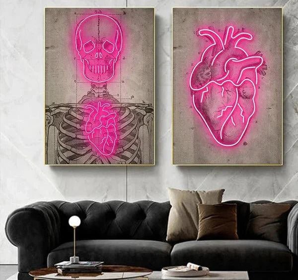 Scheletro quadro Neon - Skizzografico