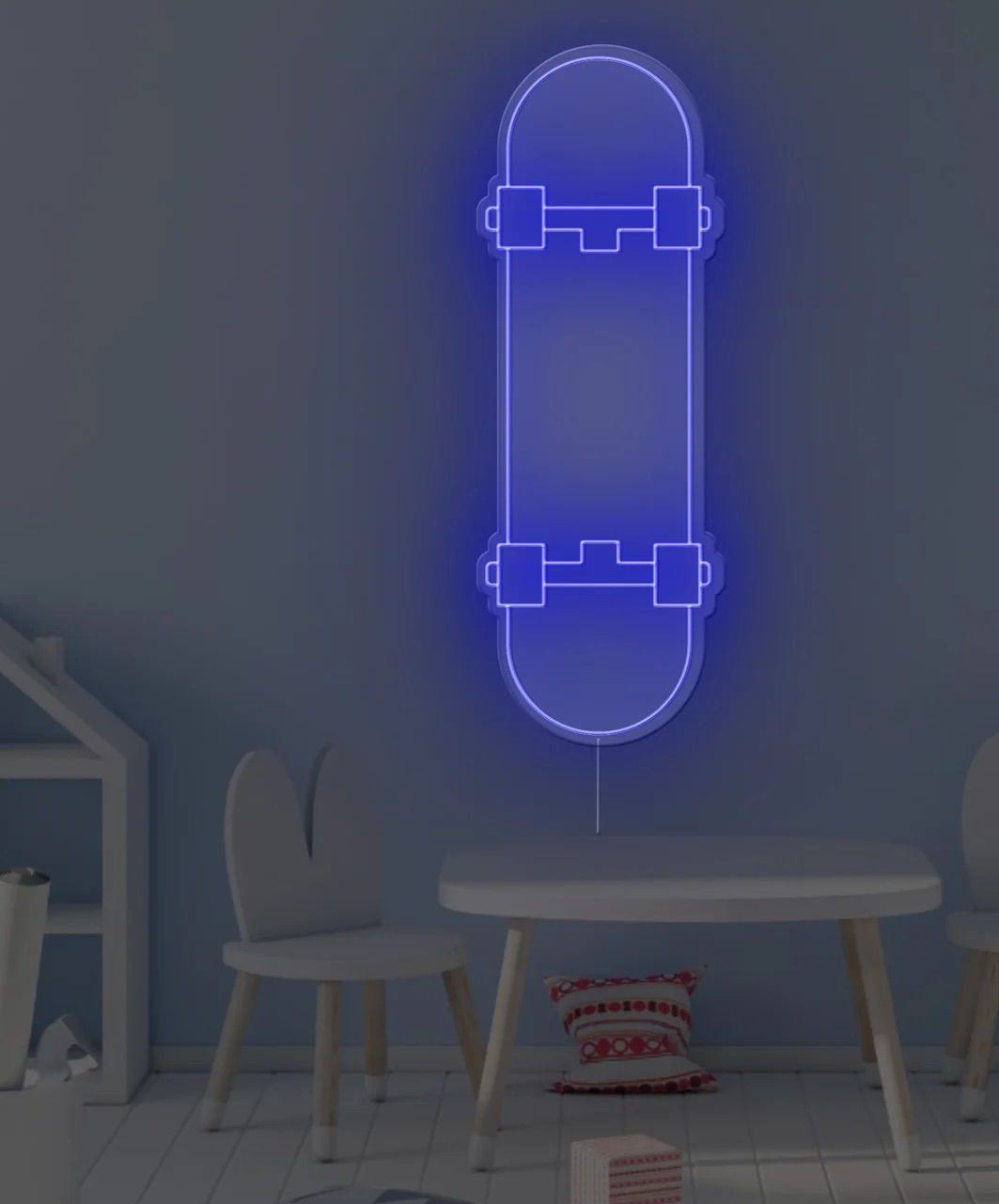 Skateboard neon - Skizzografico
