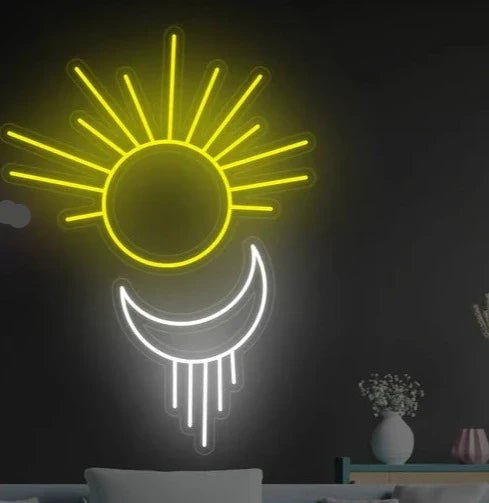 sole luna neon - Skizzografico