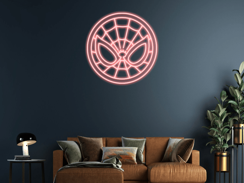 Spider man logo neon - Skizzografico