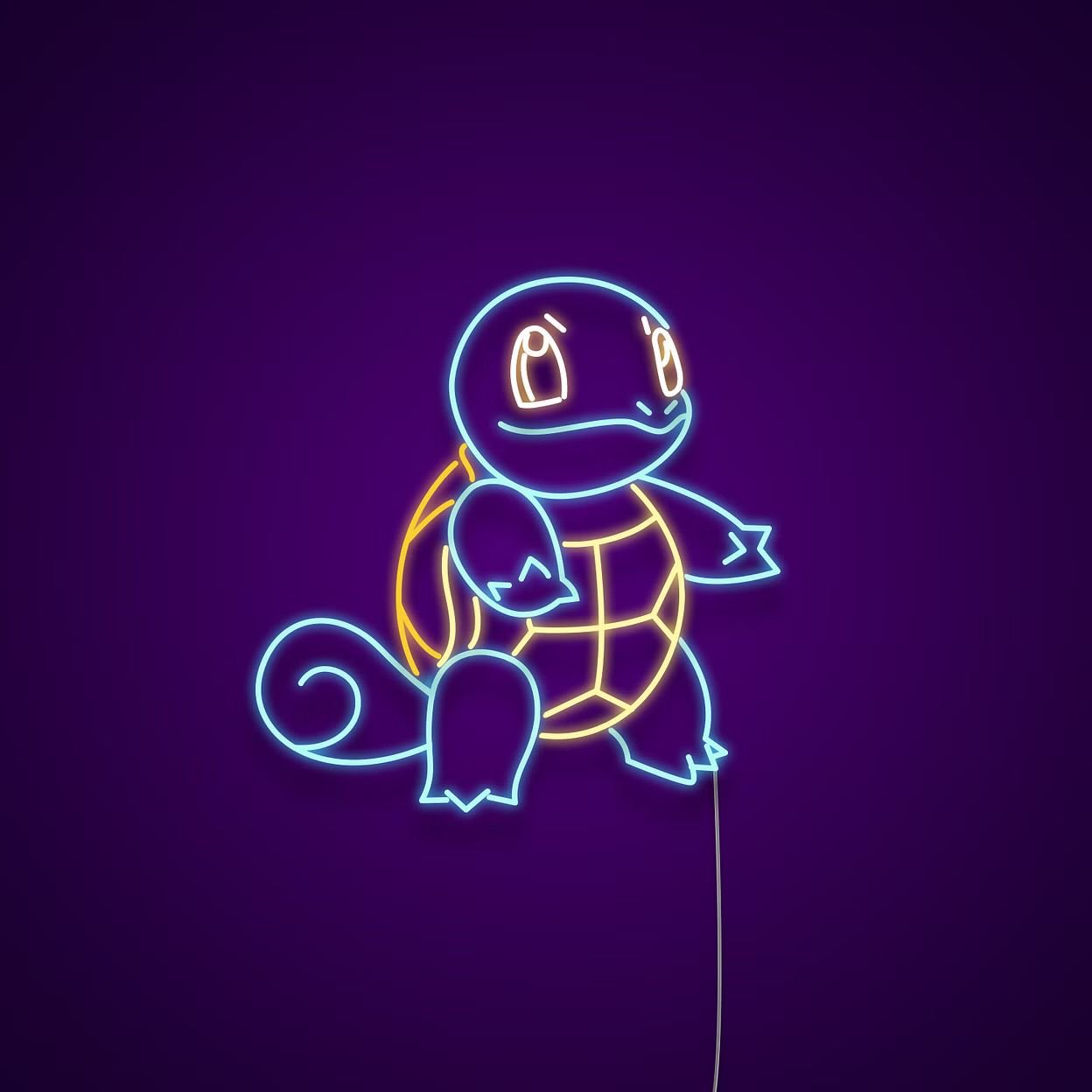 Squirtle pokemon neon - Skizzografico