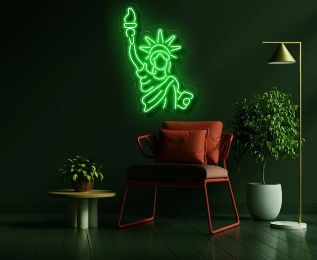 Statua libertà neon - Skizzografico