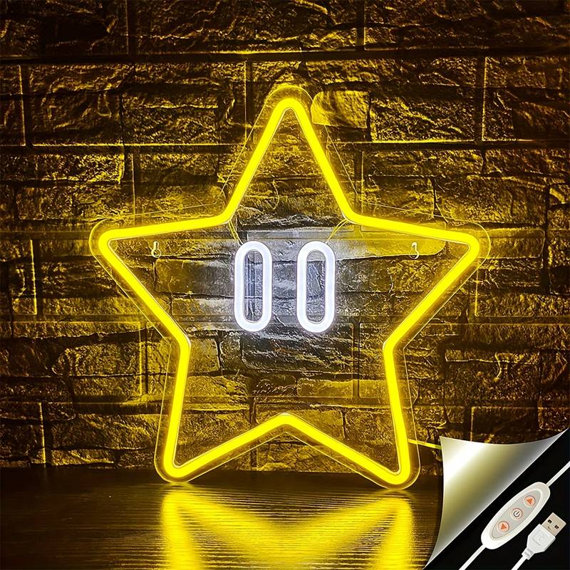 stella super mario neon - Skizzografico