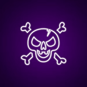Teschio neon - Skizzografico