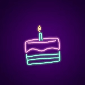 torta candelina neon - Skizzografico