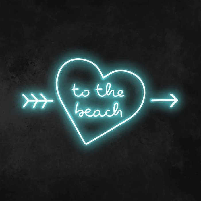 to the beach neon - Skizzografico