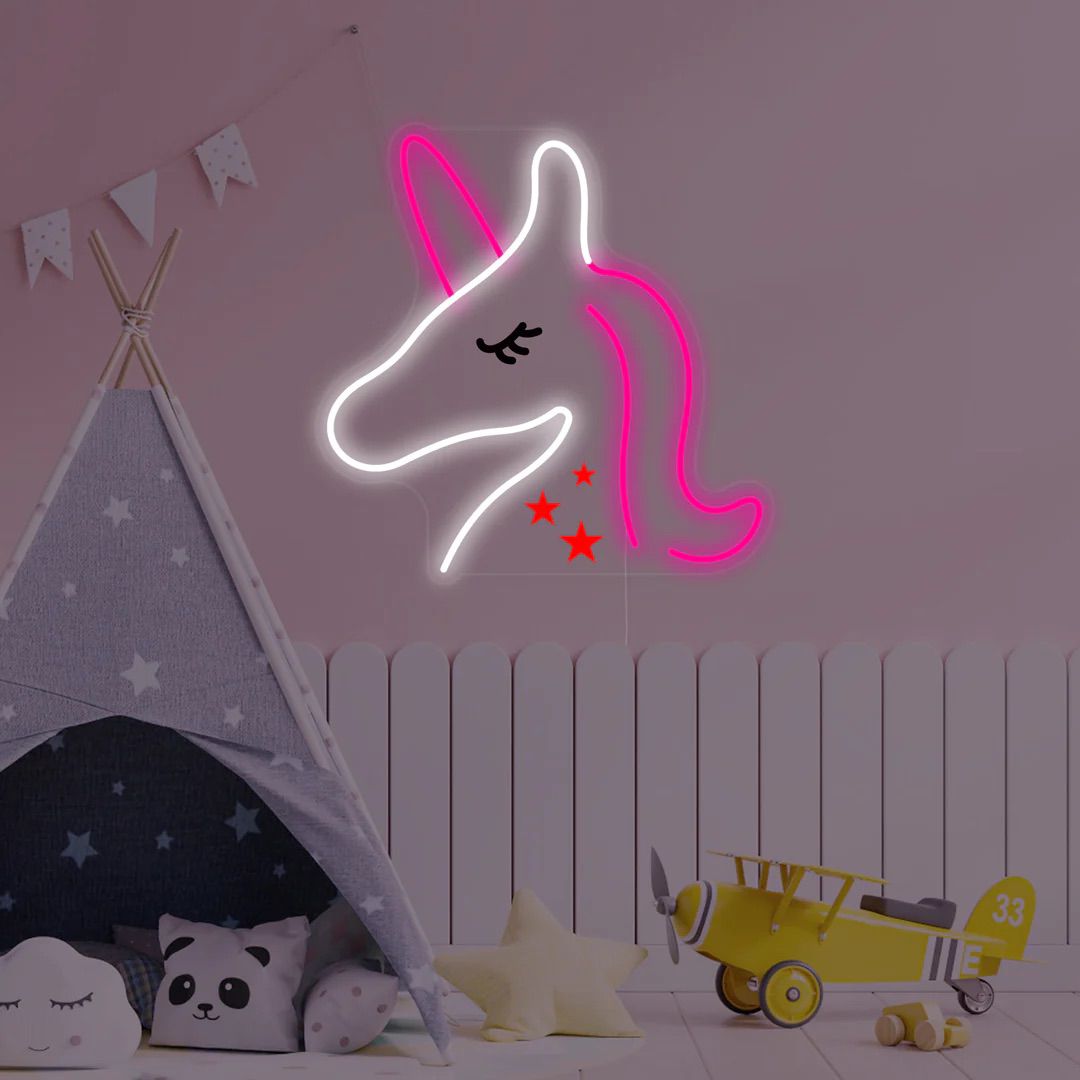 unicorno neon - Skizzografico