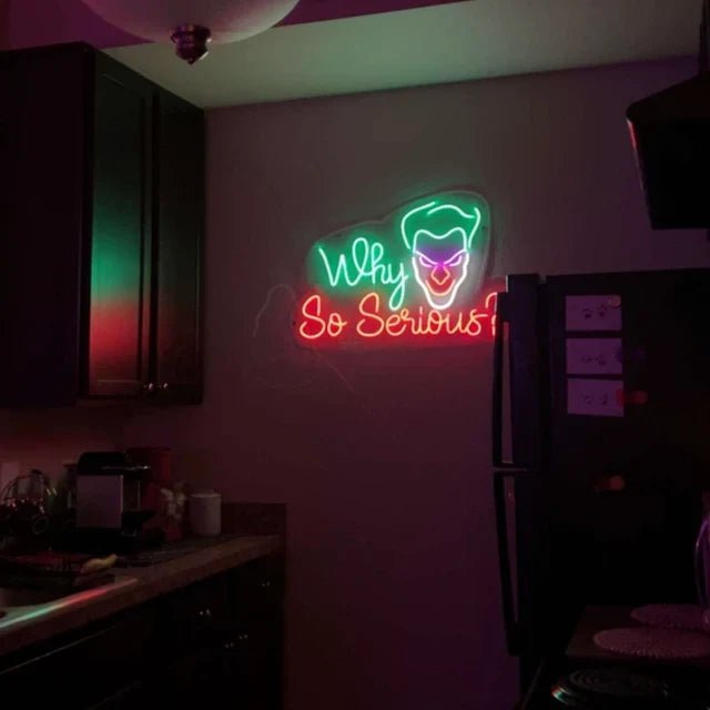Why so serius joker neon - Skizzografico
