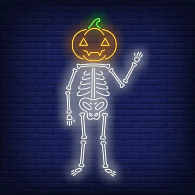 zucca halloween neon - Skizzografico
