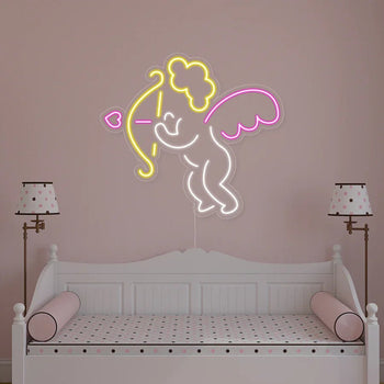 cupido con frecce neon - Skizzografico