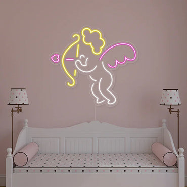 cupido con frecce neon - Skizzografico