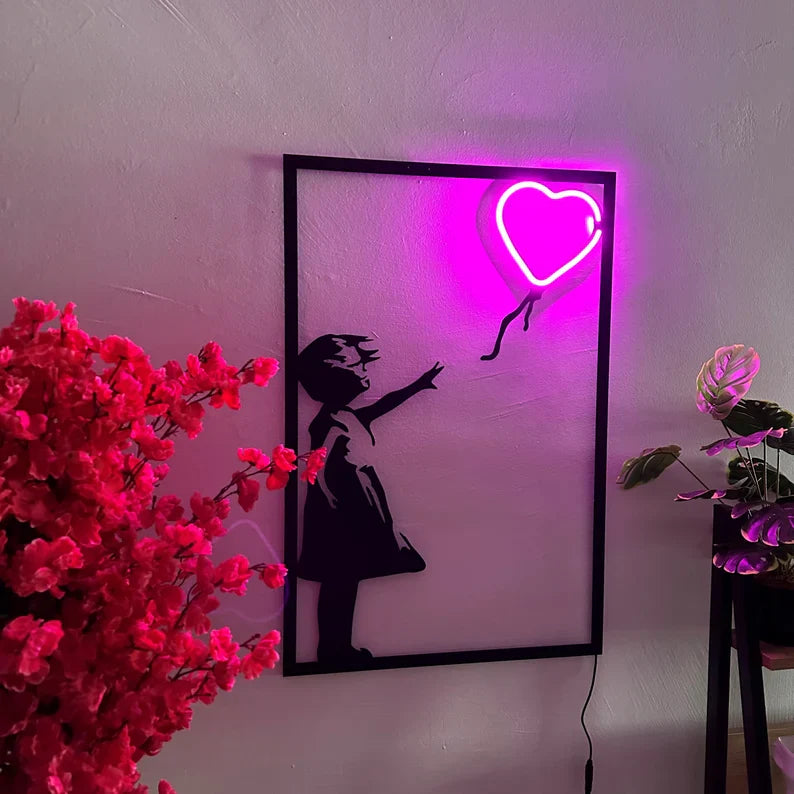 Quadro bambina con cuore