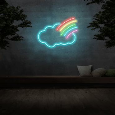 Nuvola arcobaleno neon - Skizzografico