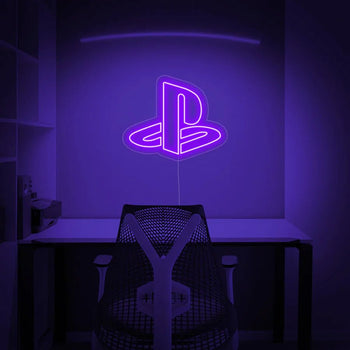 Play Station logo neon - Skizzografico