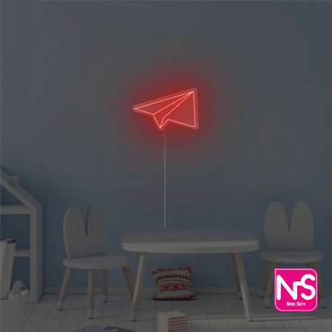 aereo di carta neon - Skizzografico