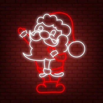 babbo natale neon - Skizzografico
